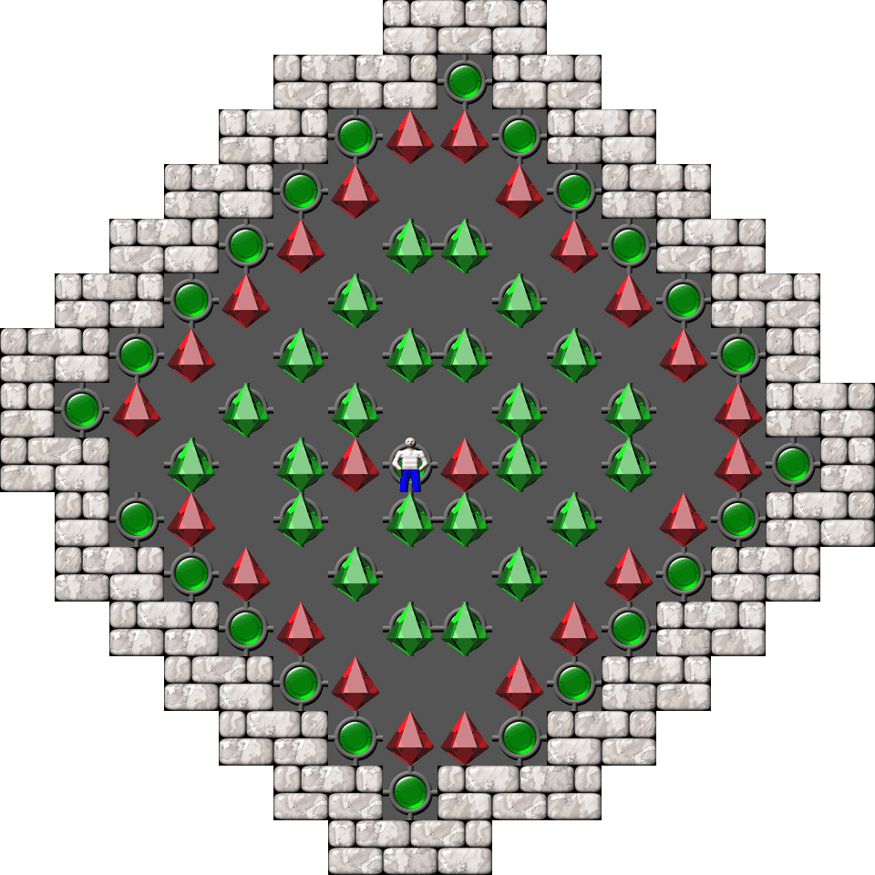 Sokoban Square Dance level 19